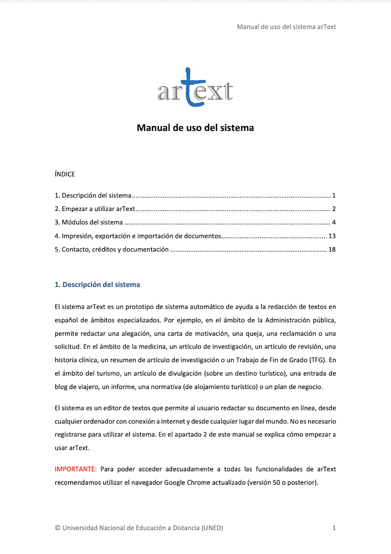 Manual de uso de arText